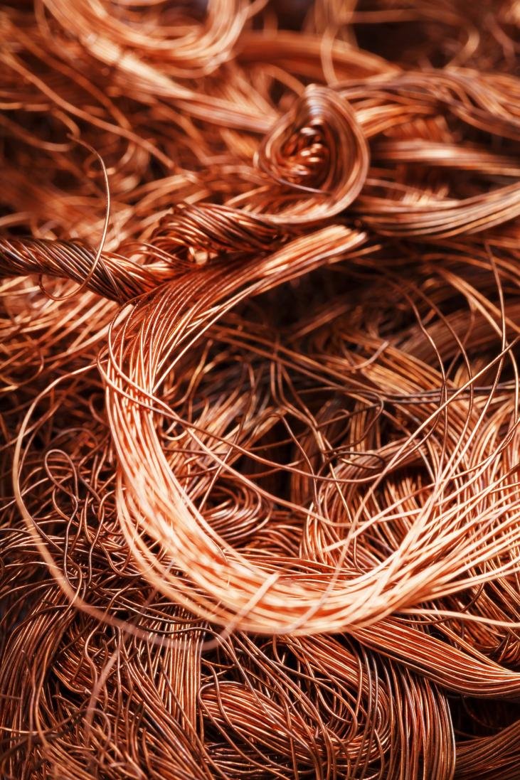 Recovered copper prepared for recycling